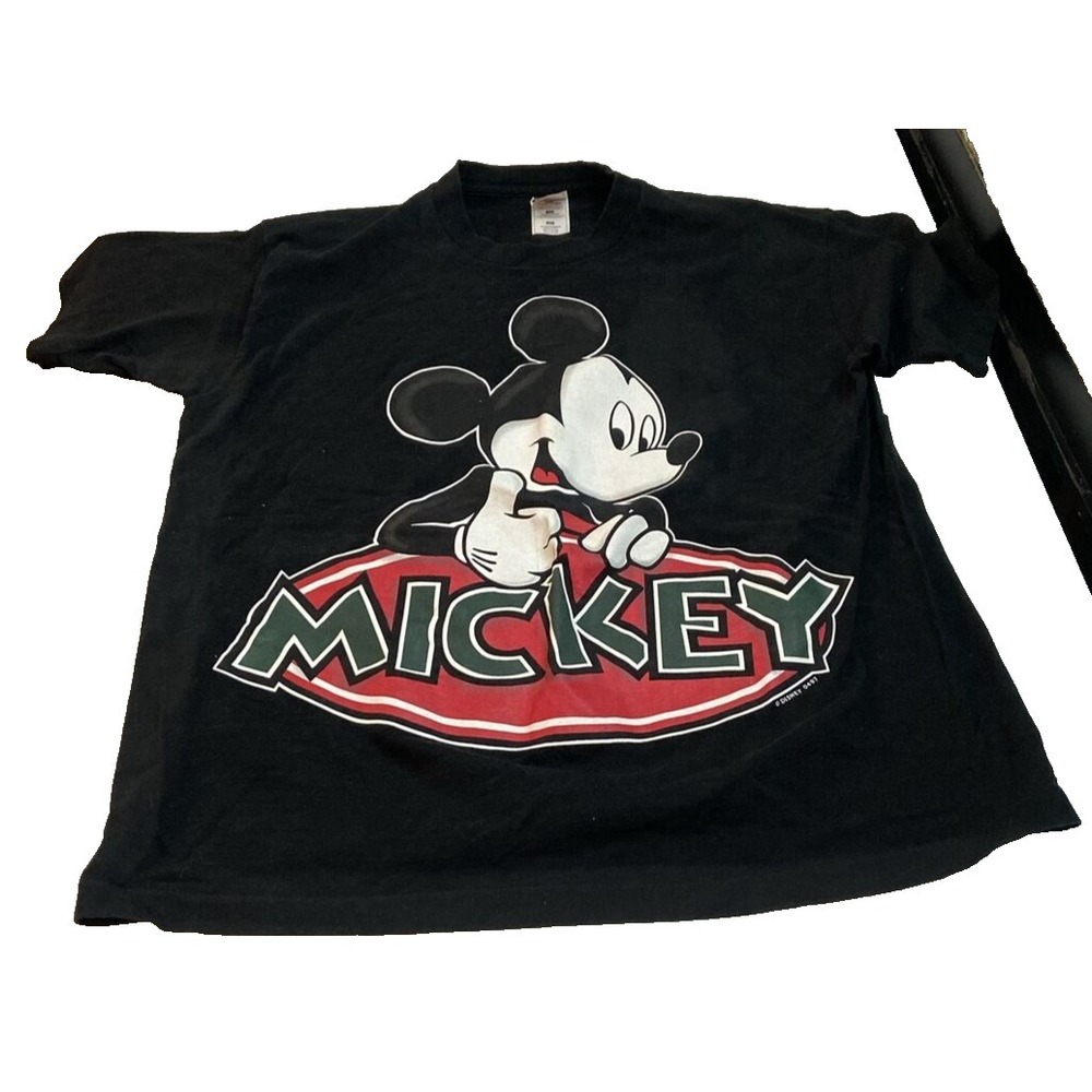 Mickey Mouse Disney mens Tshirt XL Black Vintage ?
